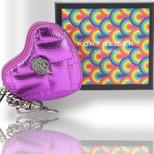 Kurt Geiger Purple Heart Key & Card Holder
